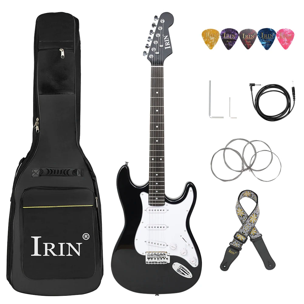 IRIN 39 Inch 21 Frets Electric 6 String Guitar Set