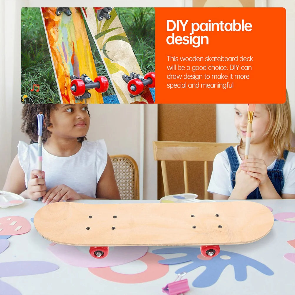 Kids DIY Personalized Blank Graffiti Skateboard for Street & Park