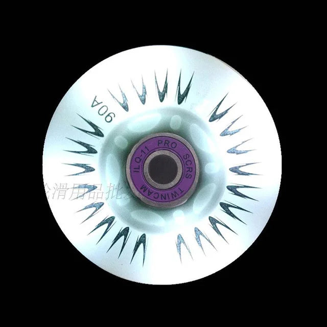 8PCS LED Flash 90A Inline Skate Wheels Lighting Skating Wheels (60 62 64 68 70 72 76 80mm)