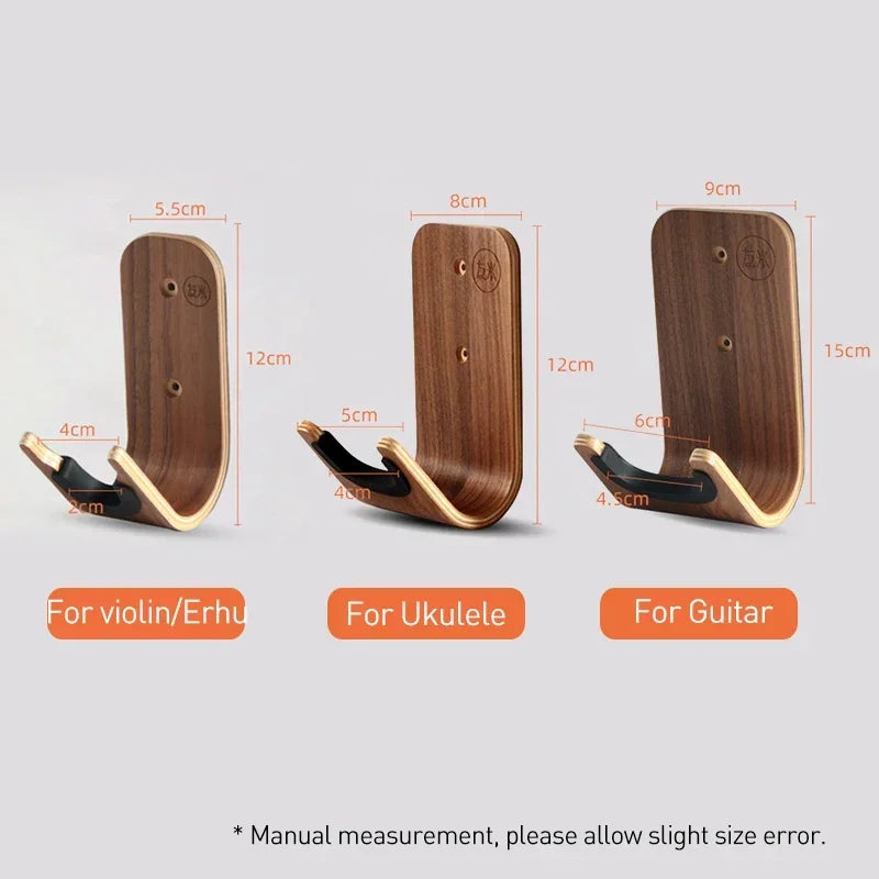 Wood Wall Mounted Guitar and Ukulele Hanger