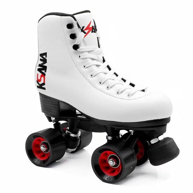 KSANA Microfiber Leather, Speed Sliding, Quad Sneakers Quad Roller Skates