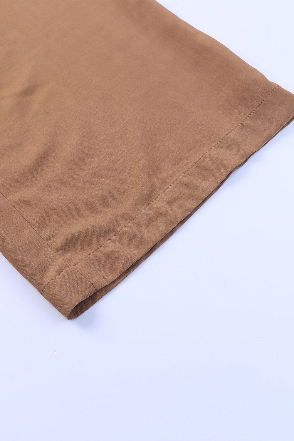 Black Casual Drawstring Shirred Elastic Waist Wide Leg Pants