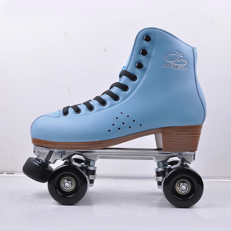 Colorful Solid Color Classic Boot Style Indoor/Outdoor Quad Roller Skates