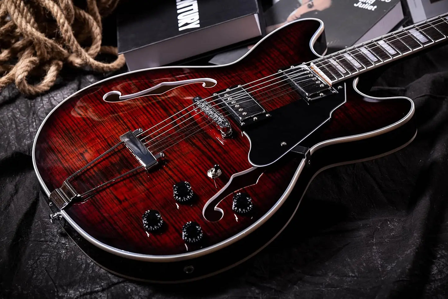 GROTE 335 Style Electric Semi Hollow Body Jazz Guitar