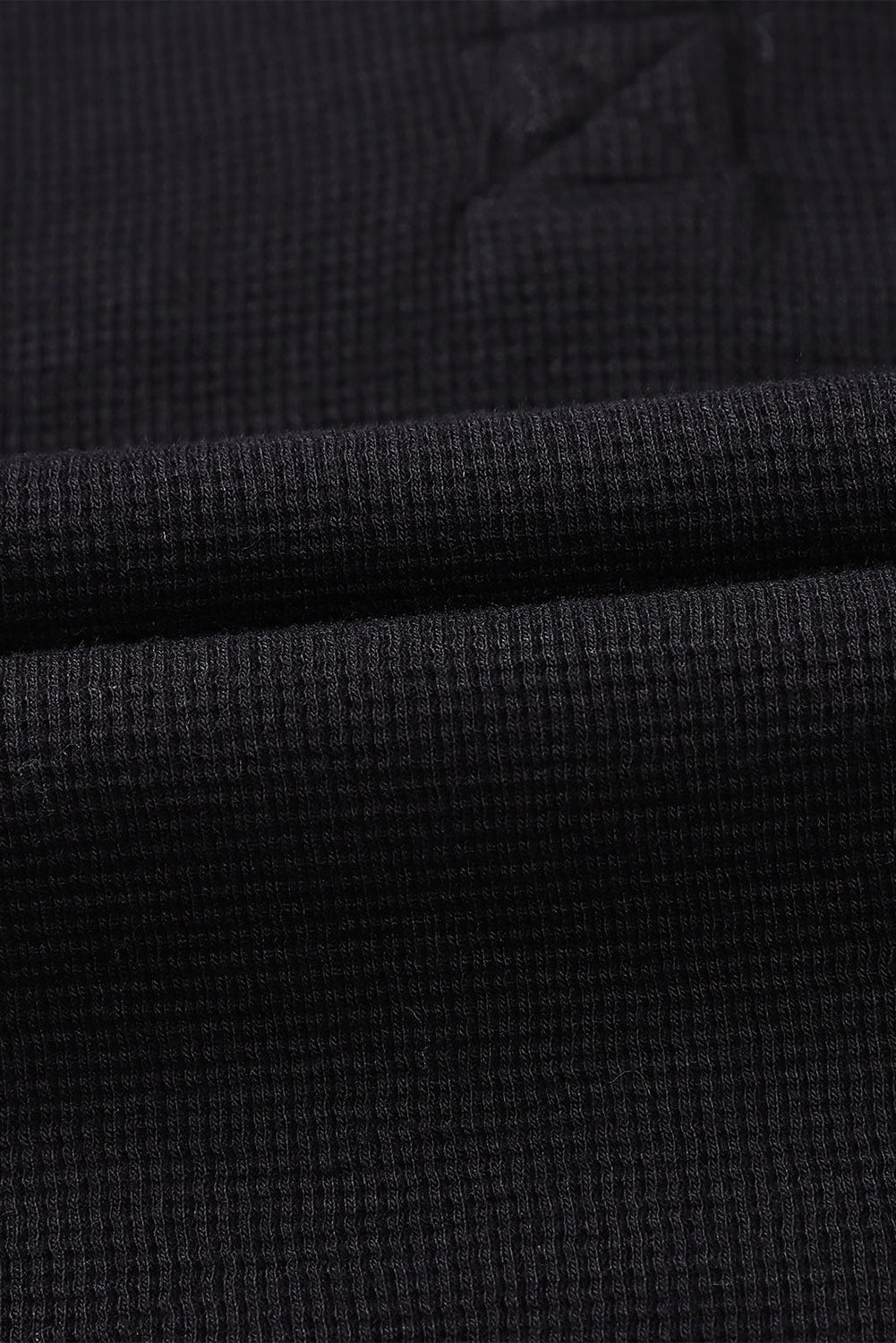 Orange Casual Waffle Button Front Knit Henley Top