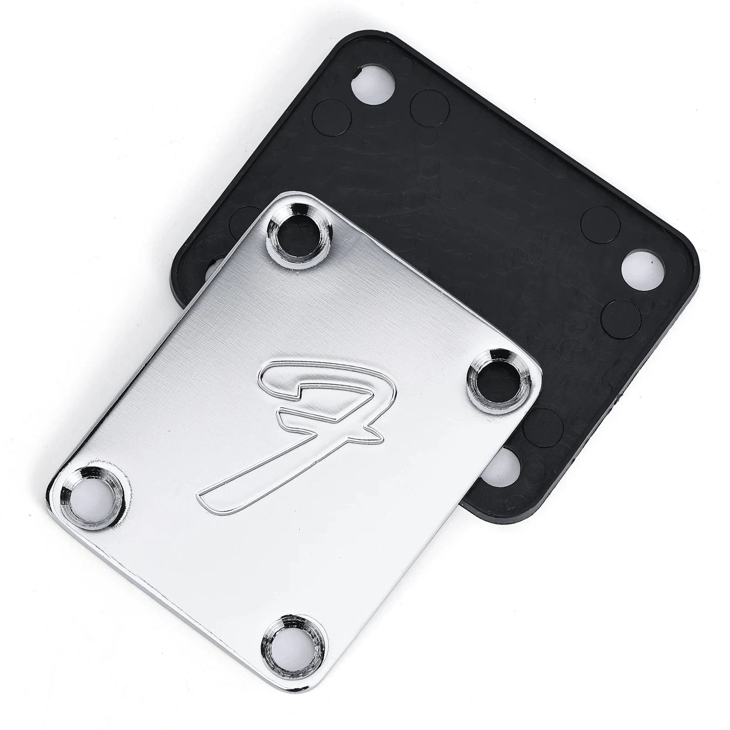 Vintage-Style Electric Guitar Neck Plate With Screws (Fits Most Guitars)