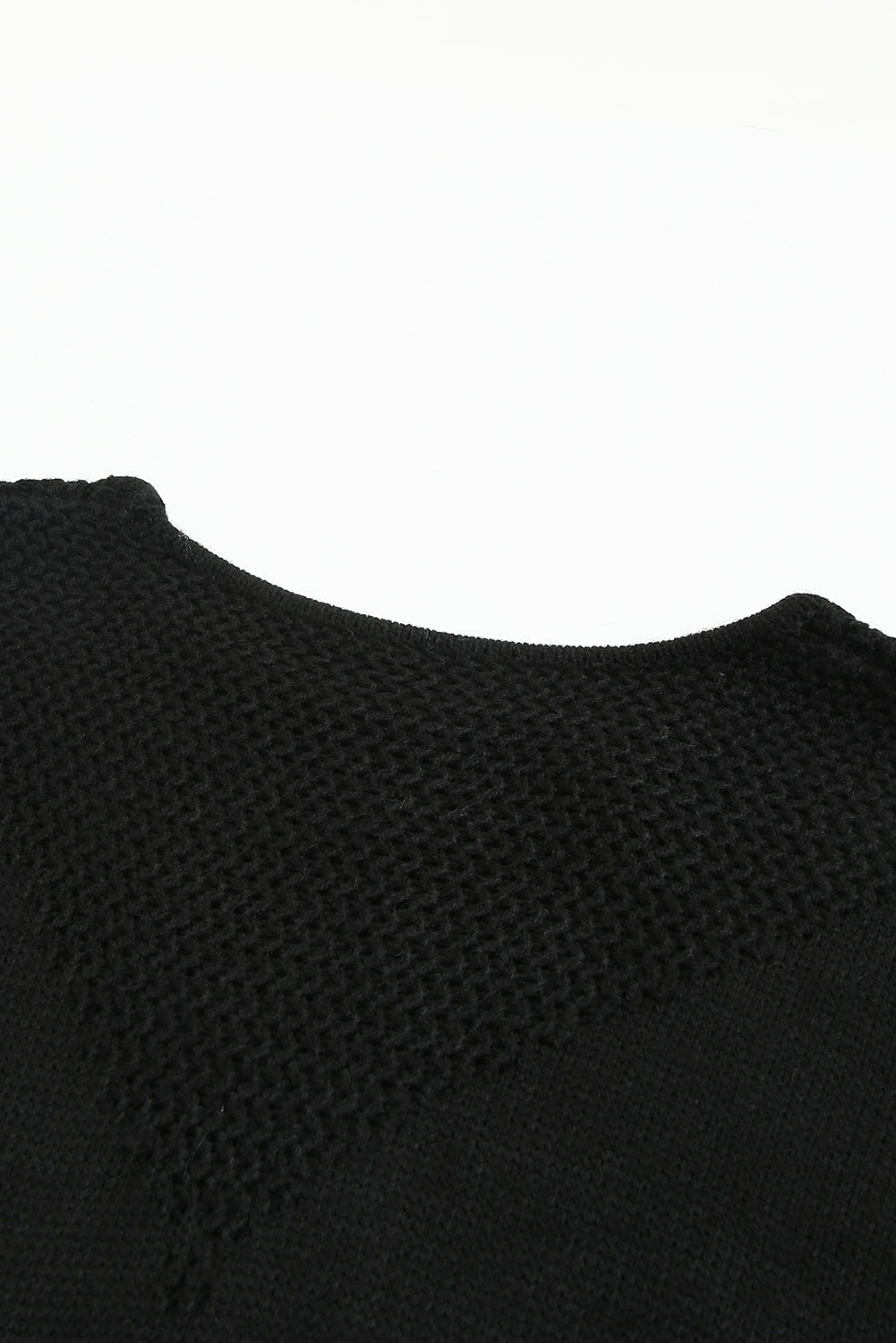 Black & White Colorblock Casual Chevron Pullover Sweater