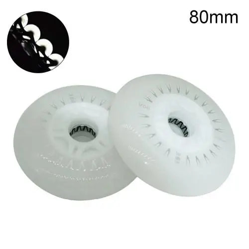 Outdoor LED In-line Speed Skate Skating Light Flashing Roller Wheels (80/76/72mm) - 2Pcs