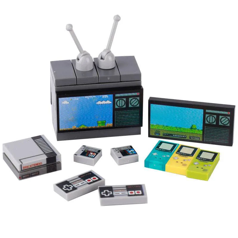 Miniature recreational block toy pieces