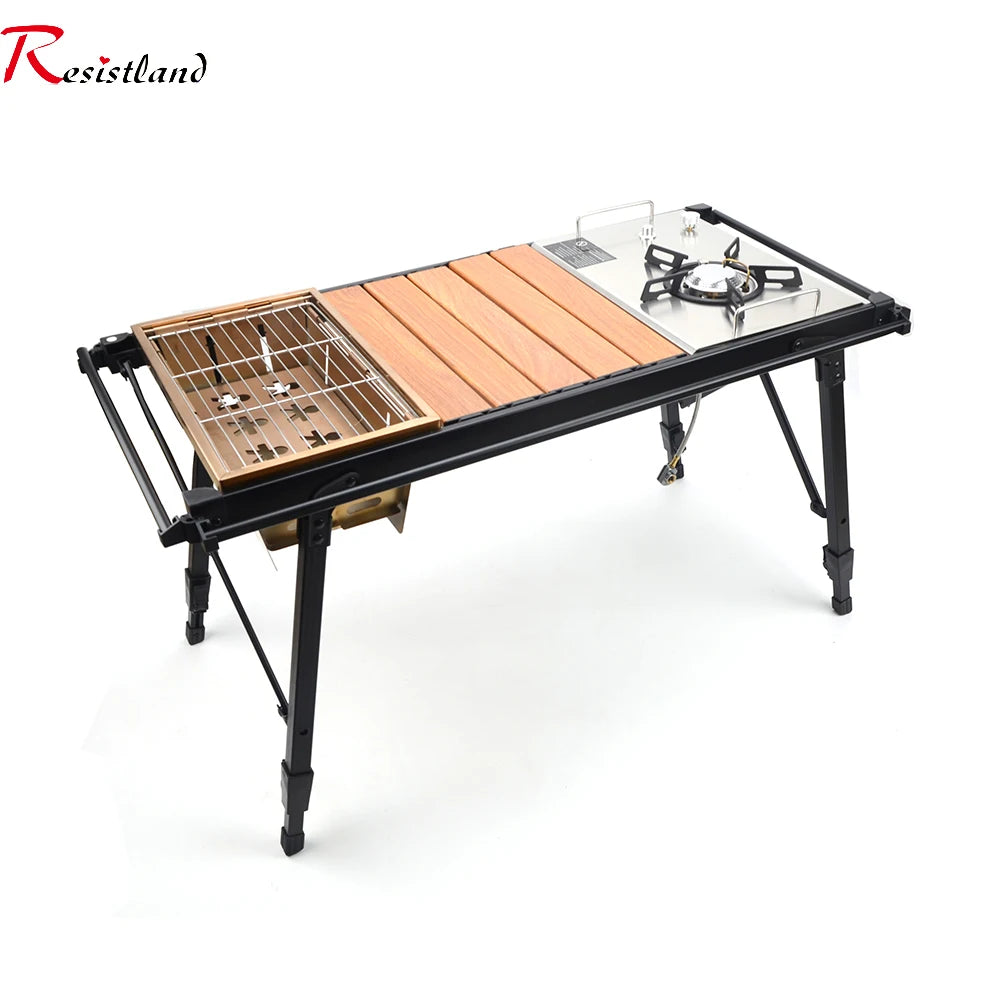 Multifunctional Camping Table, Gas Stove & BBQ Grill Sold Separately
