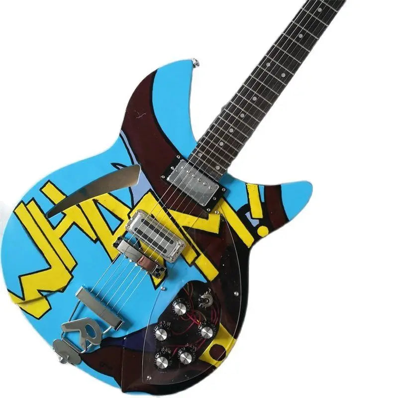 360° Painting 6-string Hollow Electric Guitar (22 Frets & Humbucker Pickups)