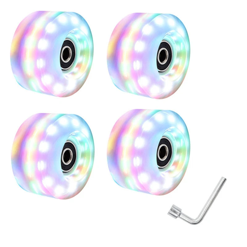 Outdoor Luminous Quad Roller Skates/Skateboard Wheels - 4 Wheels 58Mm X 32Mm
