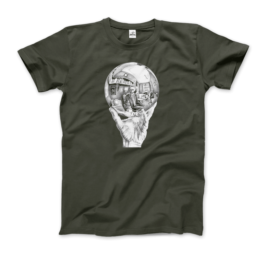 M.C. Escher Hand with Reflective Globe T-Shirt