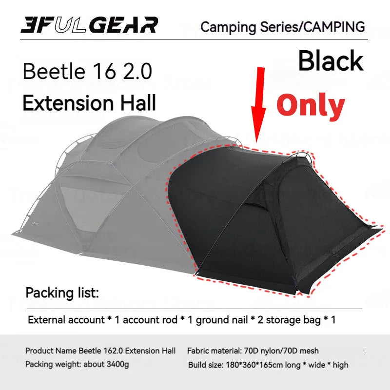3FUL GEAR 2.0 Beetle 16 Dome Tent 70D Nylon Spherical Tent