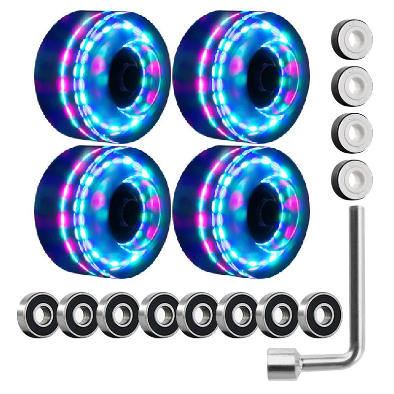 82A PU 58mmx32mm Luminous Outdoor Quad Wheels