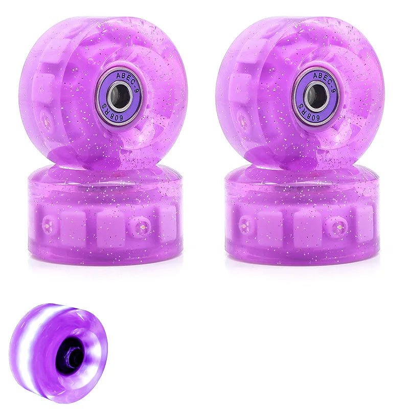 82A PU 58mmx32mm Luminous Outdoor Quad Wheels