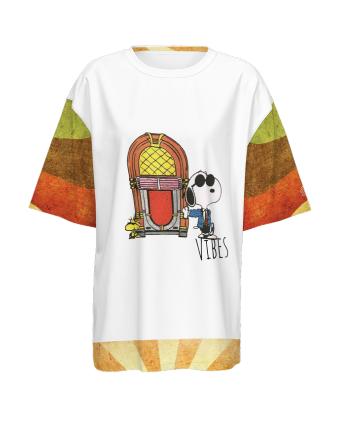 Original Era Women’s "Groovy Vibes" Oversized Short-Sleeve T-Shirt