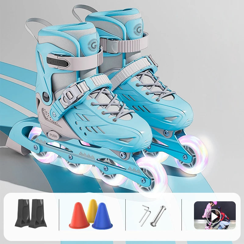 Outdoor 4 Wheels Free Style Inline Roller Skates