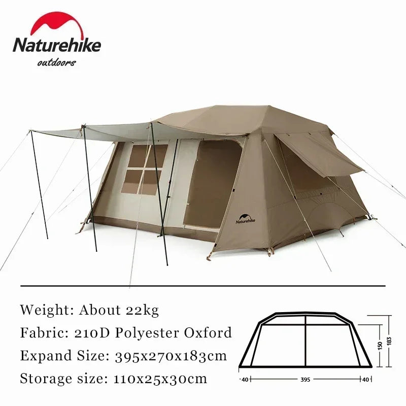 Large Naturehike 8 People, 4 Seasons Camping Tent