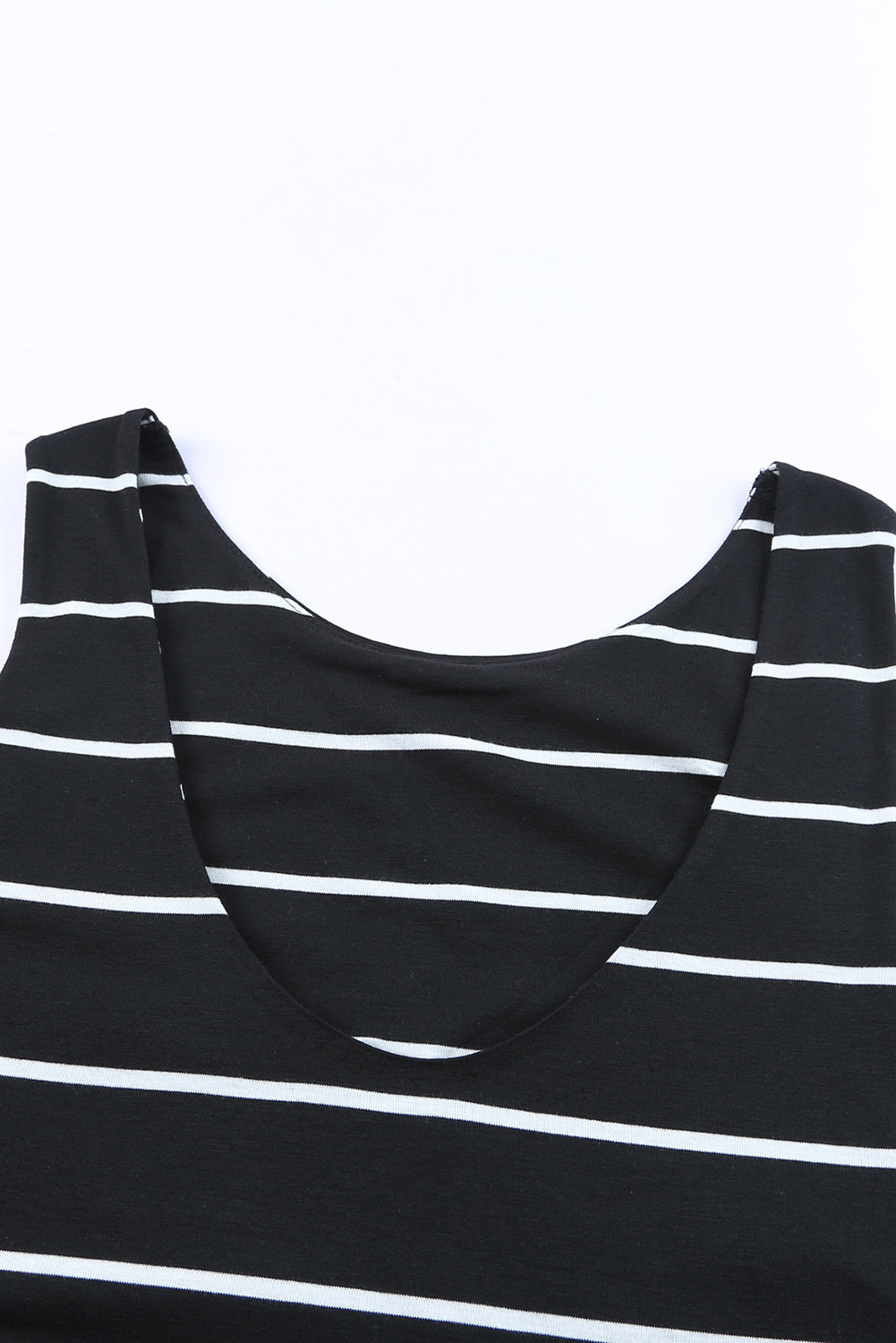 Brown Striped Backless Casual Side Slits Maxi Dress