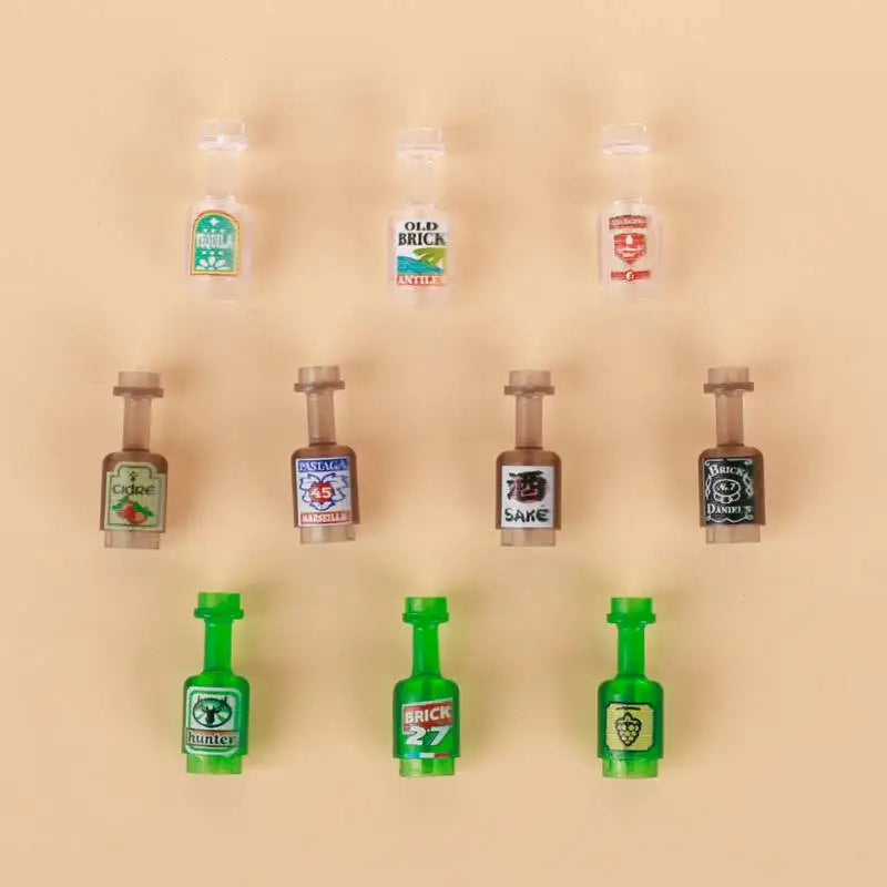 Miniature recreational block toy pieces