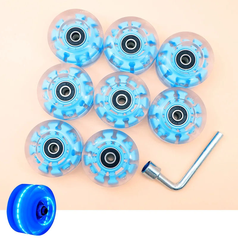 82A PU 58mmx32mm Luminous Outdoor Quad Wheels