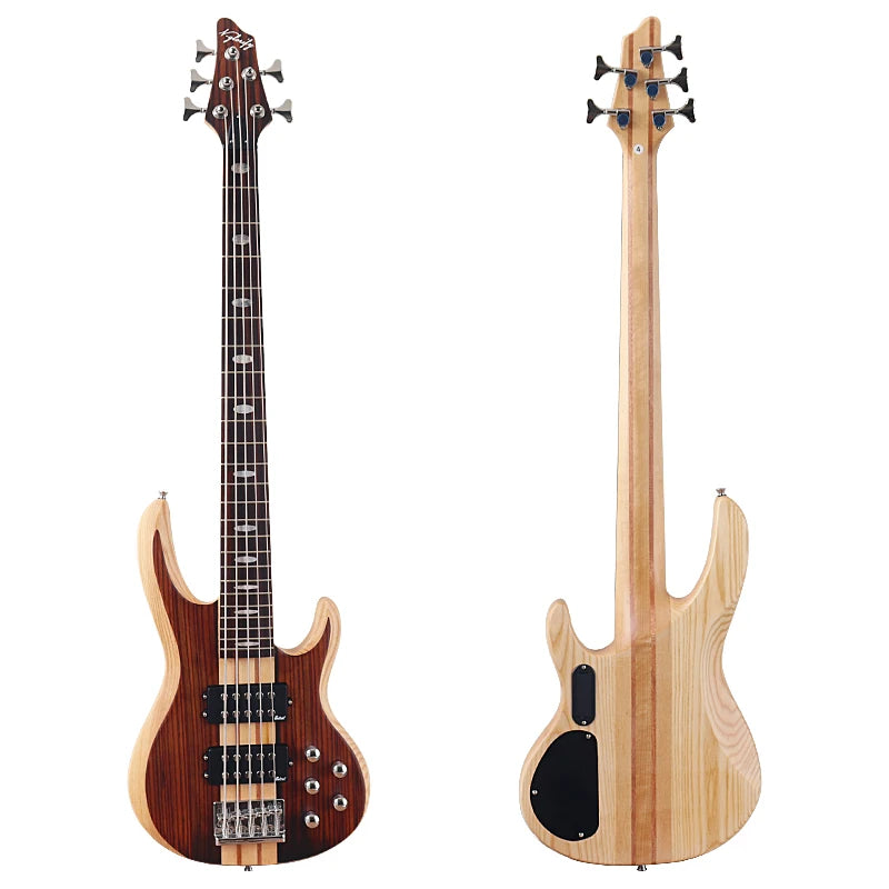 Active 5 String Electric Bass Guitar with Free Bag