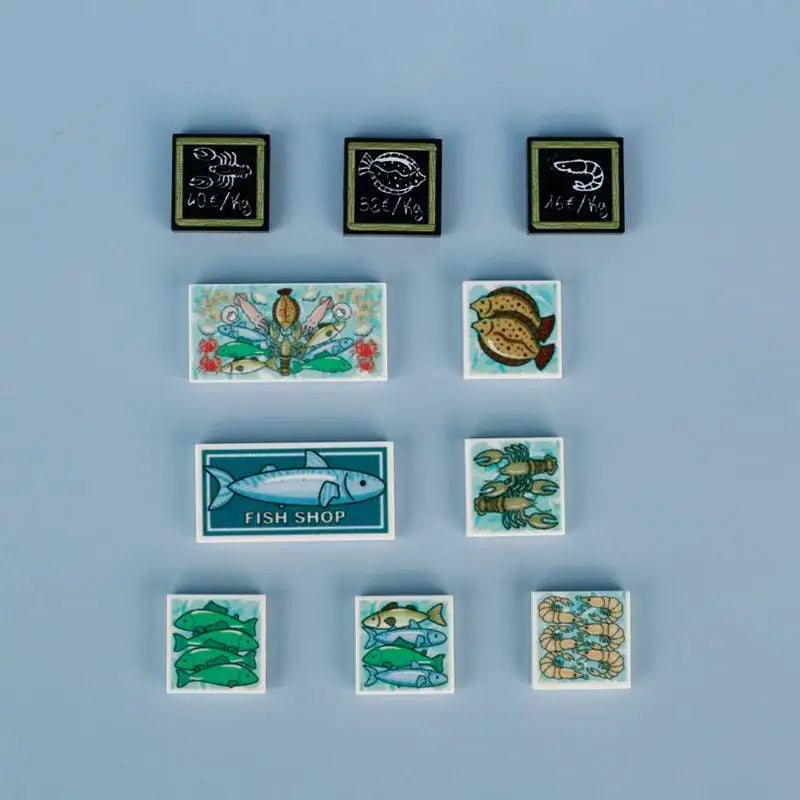 Miniature recreational block toy pieces