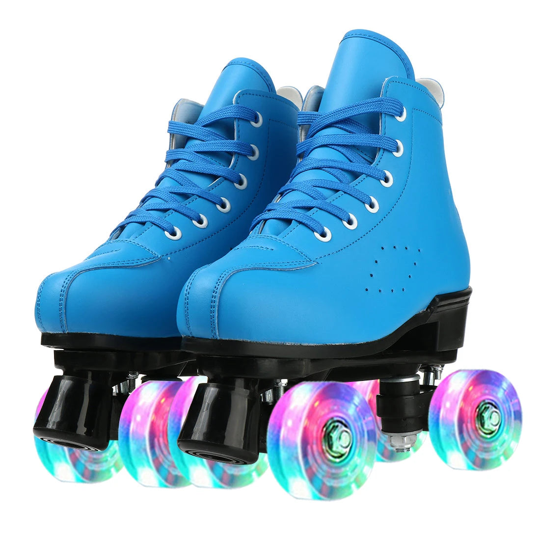 PU Leather Roller Skates, Elegant Red