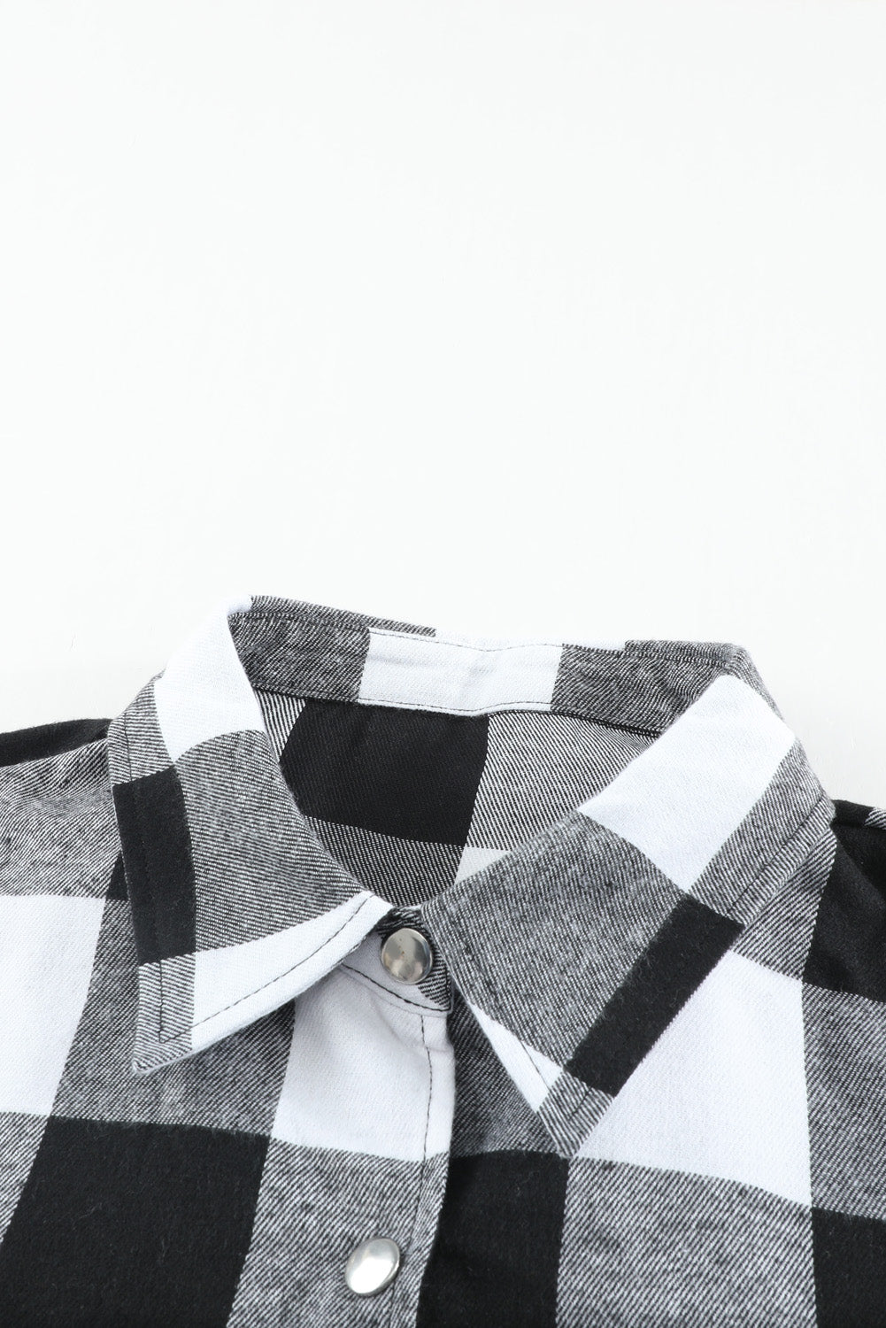 Red Plaid Collared Button Down Long Shirt Shacket