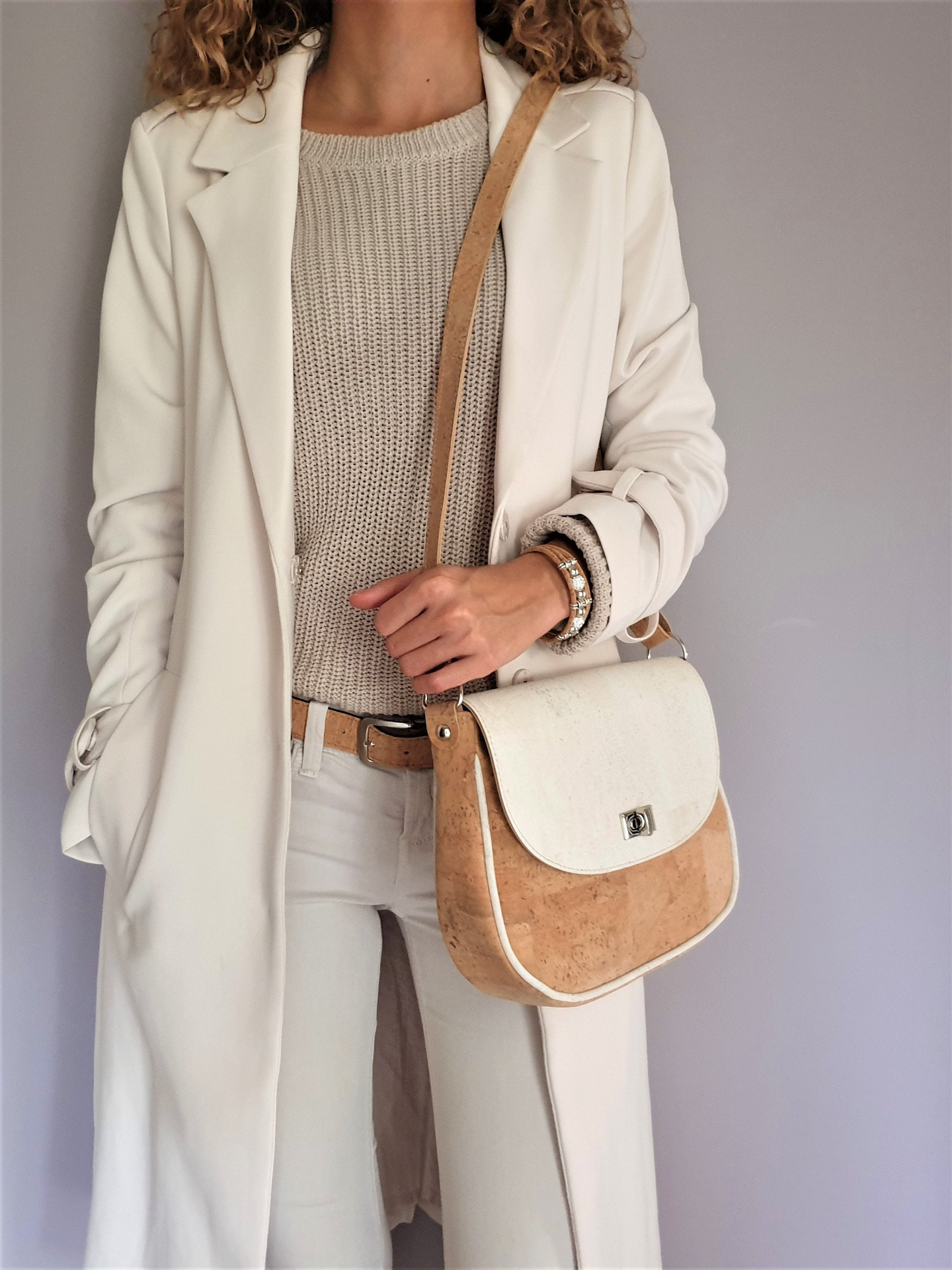 ANAISA - Cork Turquoise Shoulder Bag