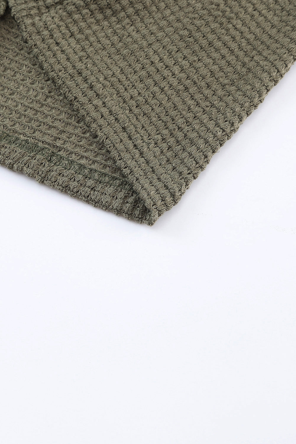 Khaki Dark Washed Patchwork Zip Up Hooded Jacket