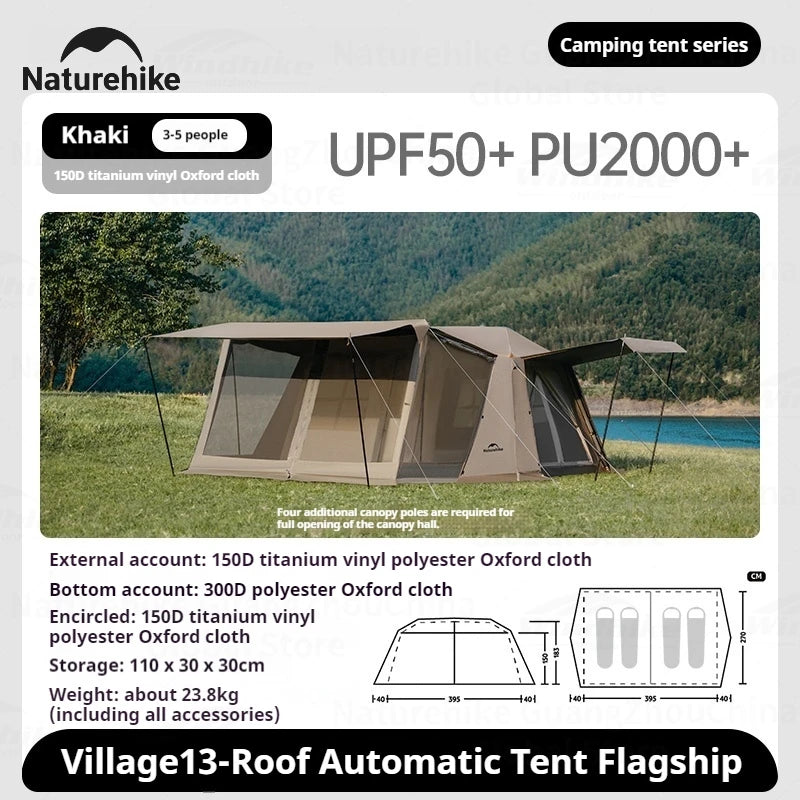Naturehike Village 13 Automatic Large Family House Tent
