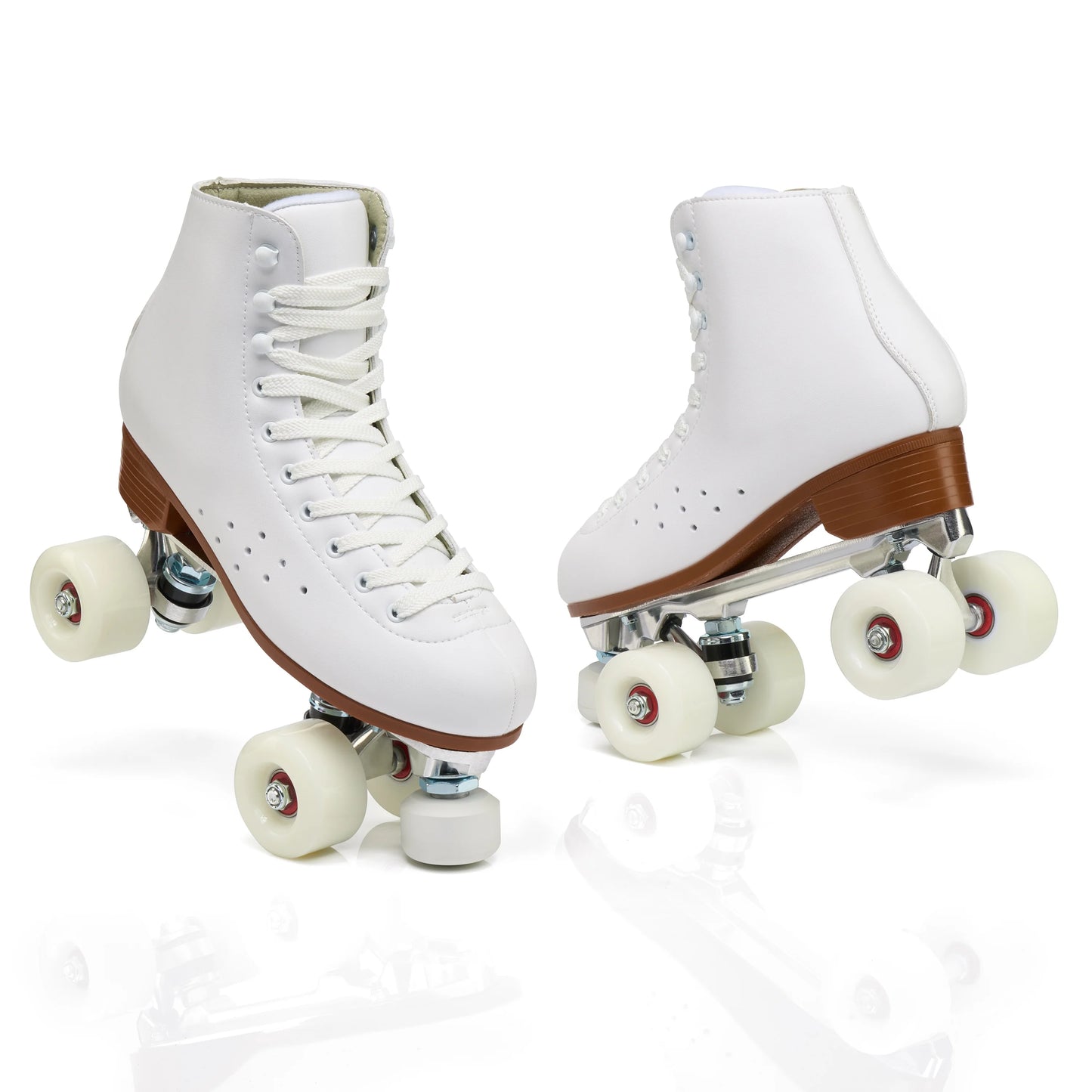 Professional Indoor/Outdoor Quad Roller Skates - Black