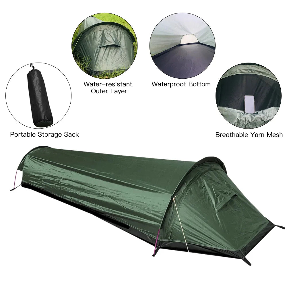 Lightweight Single Person Camping Sleeping Bag Tent