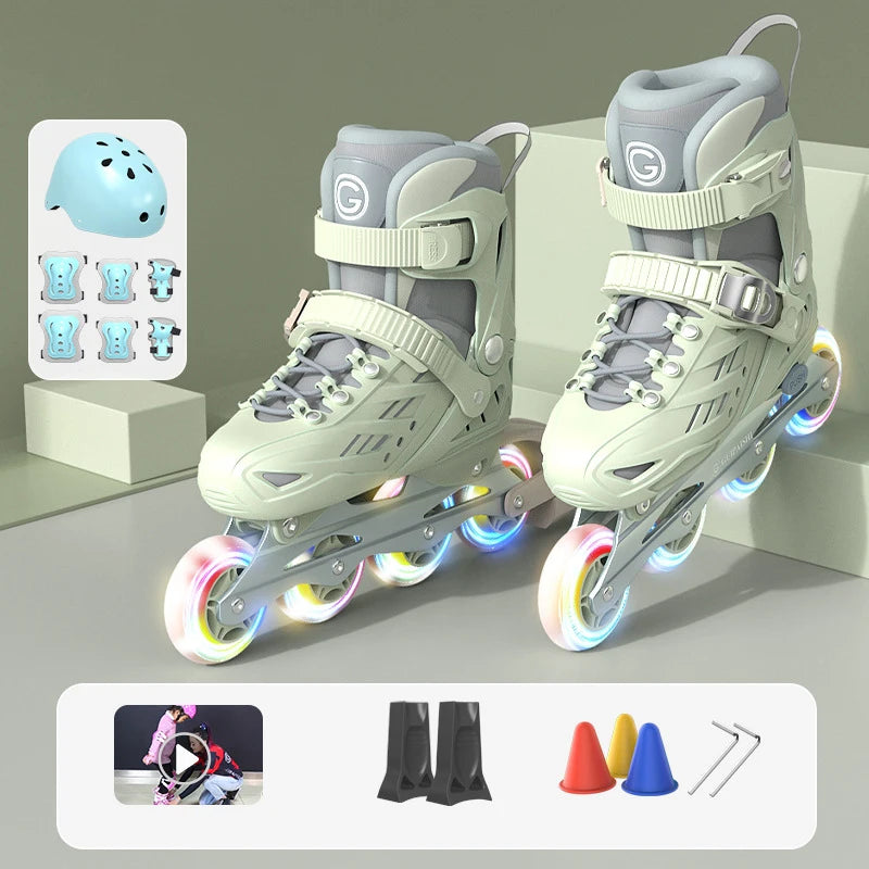 Outdoor 4 Wheels Free Style Inline Roller Skates