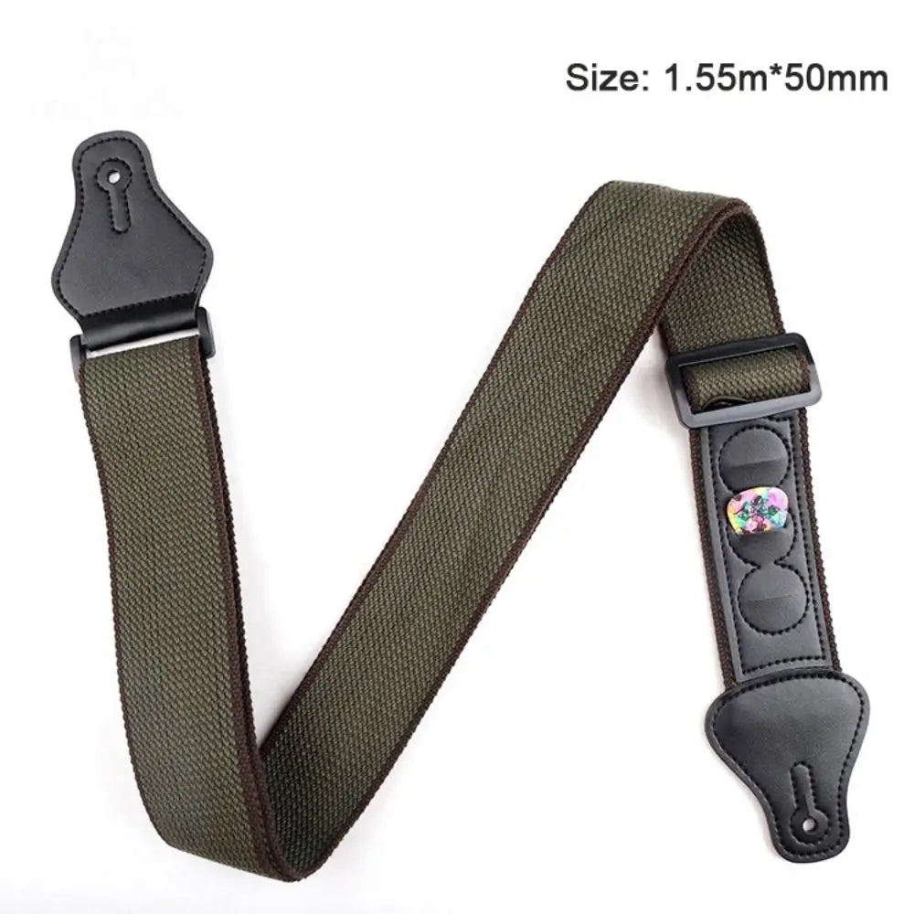 Adjustable Cotton Non Slip Guitar Strap