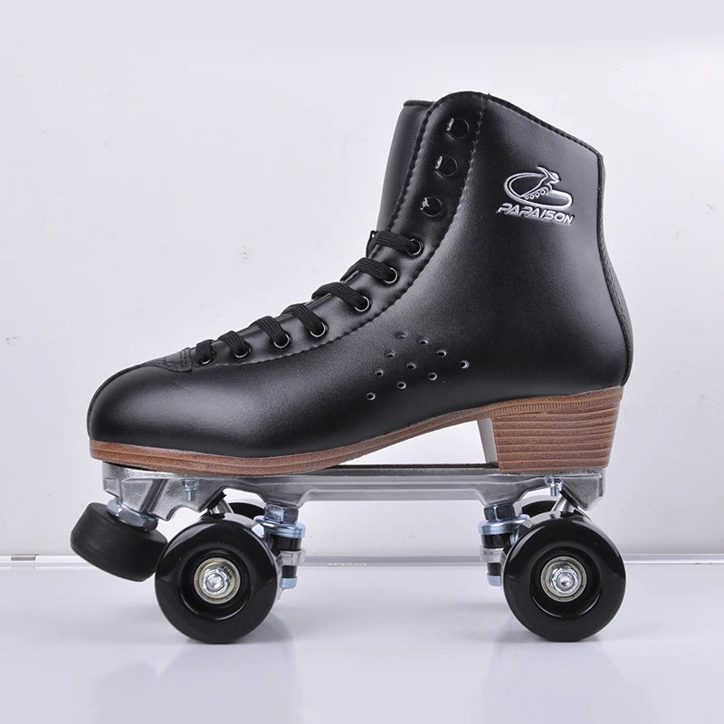 Colorful Solid Color Classic Boot Style Indoor/Outdoor Quad Roller Skates