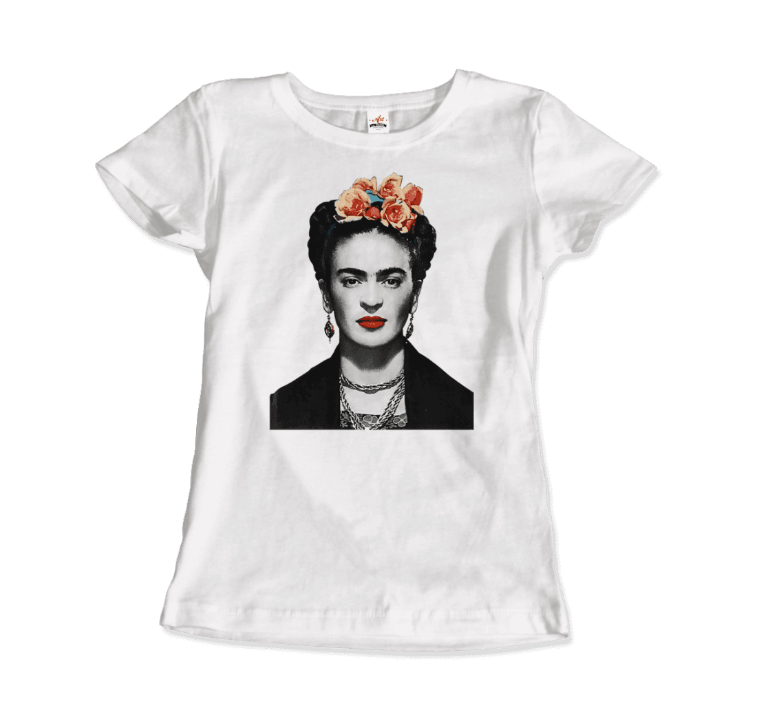 Frida Kahlo With Flowers Poster Artwork T-Shirt