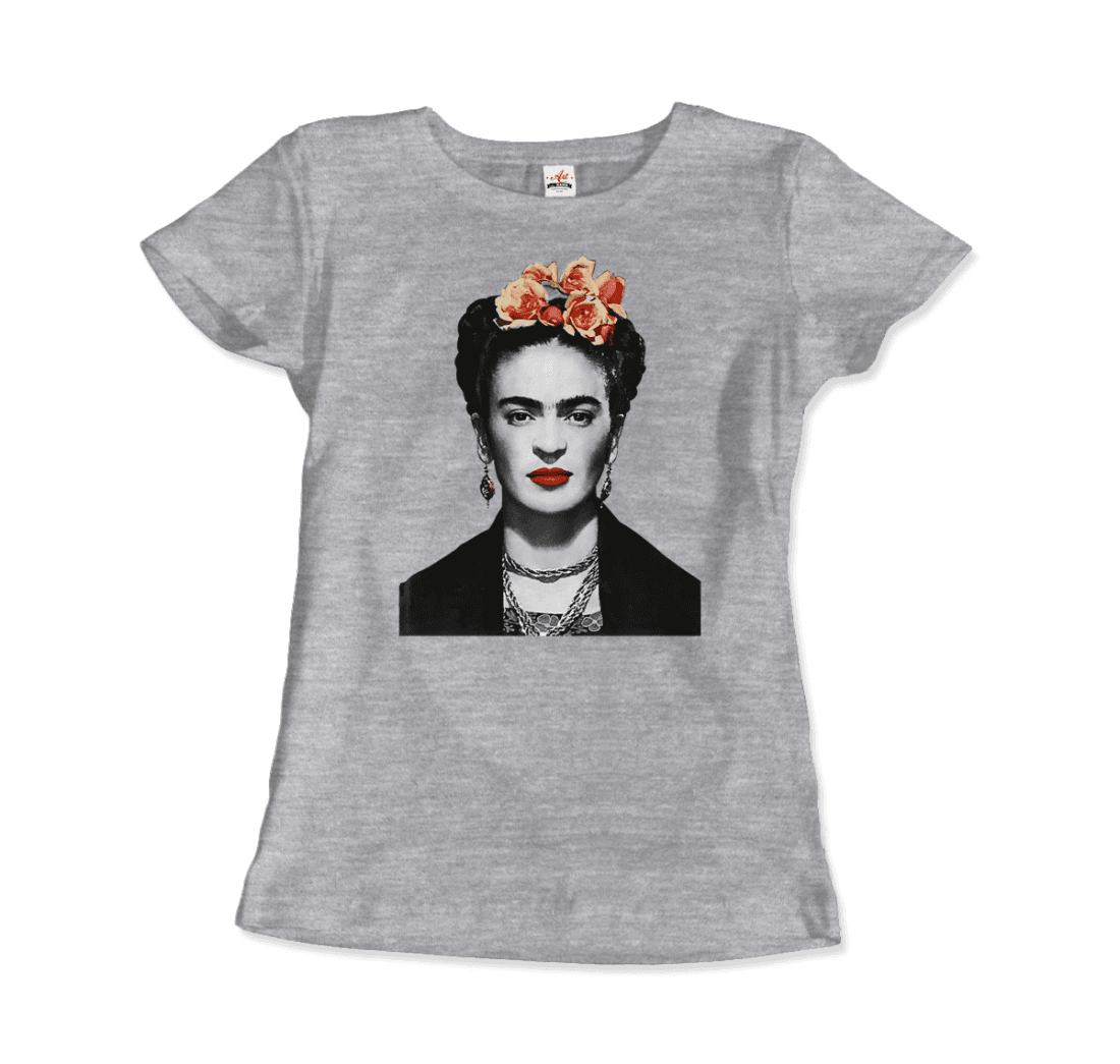 Frida Kahlo With Flowers Poster Artwork T-Shirt