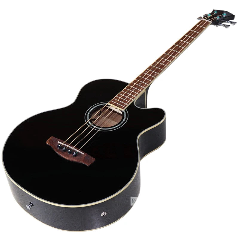 4 String 5 String Natural Color Electric Acoustic Bass Guitar Matte Big Jumbo Bass Guitar 43 Inch 24 Frets with EQ