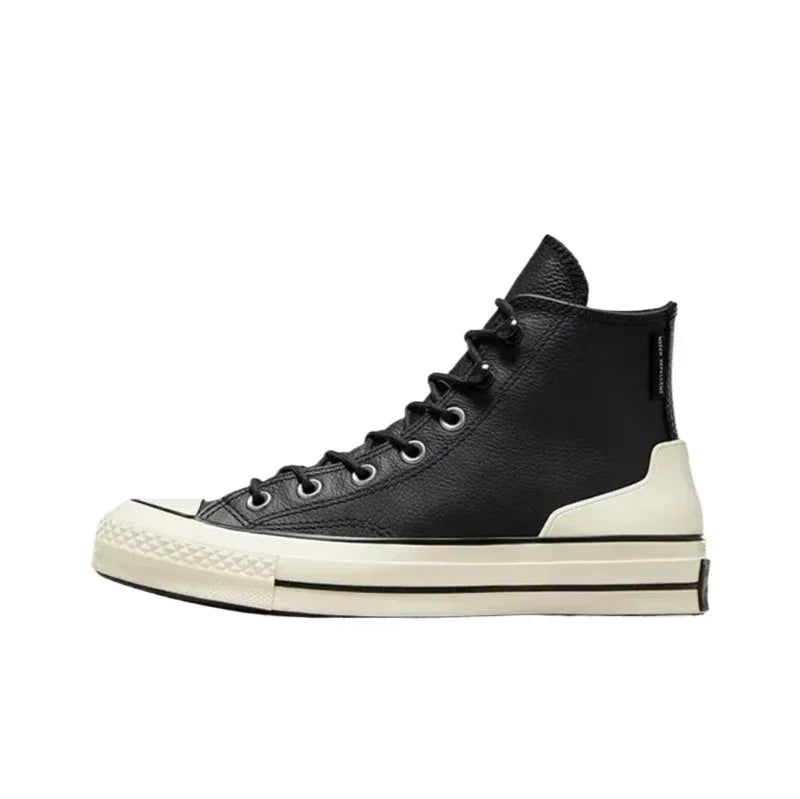 Unisex Converse 1970s Skateboarding Leather Waterproof High-top Sneakers (Black)