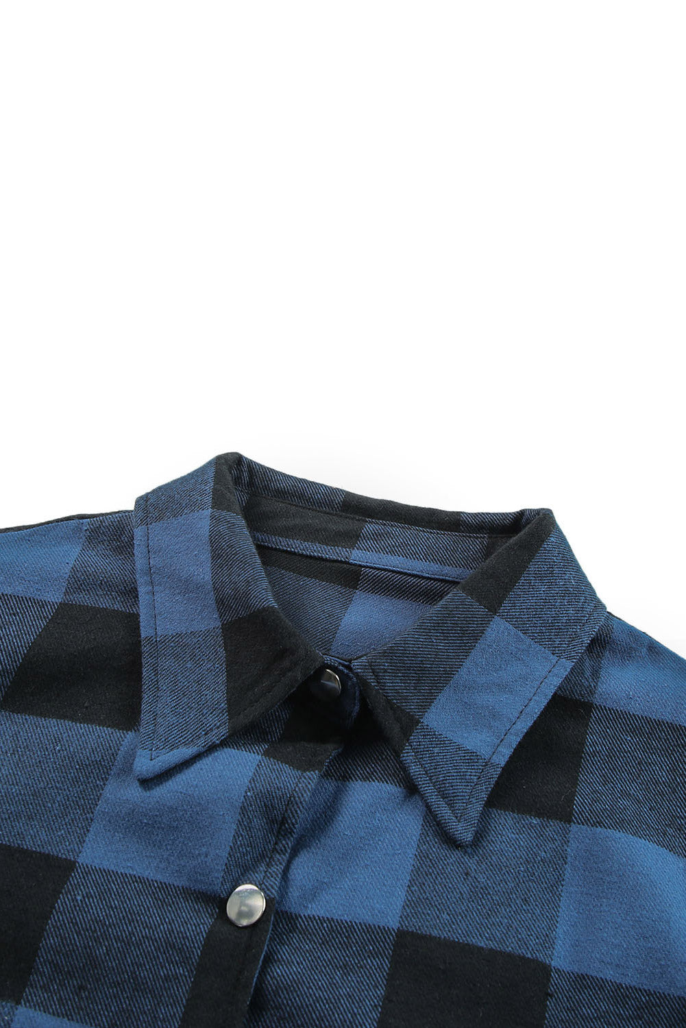 Red Plaid Collared Button Down Long Shirt Shacket