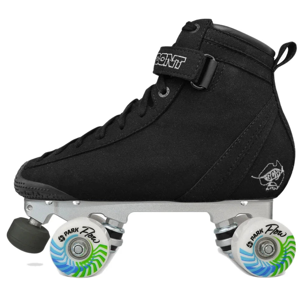 BONT Vegan ParkStar Black Quad Derby Roller Skates for Streets & Parks