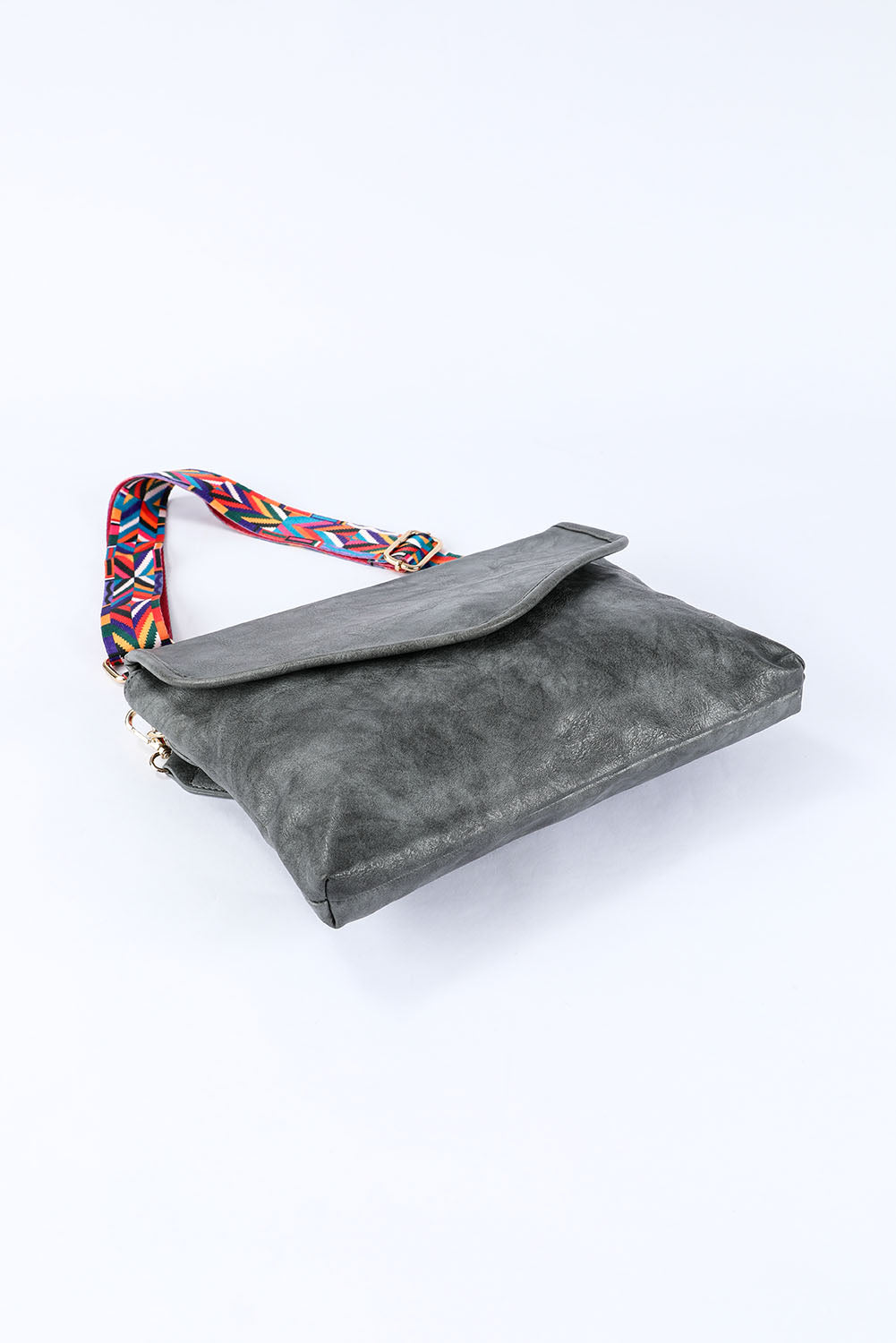 Gray Retro PU Leather Messager Bag