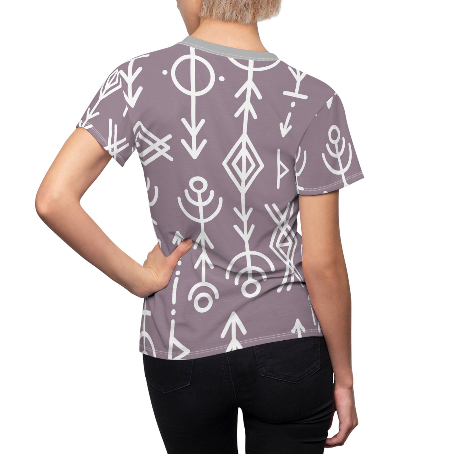 Artistic Women T-Shirt PALE ROSE - Minimal By QueenNoble