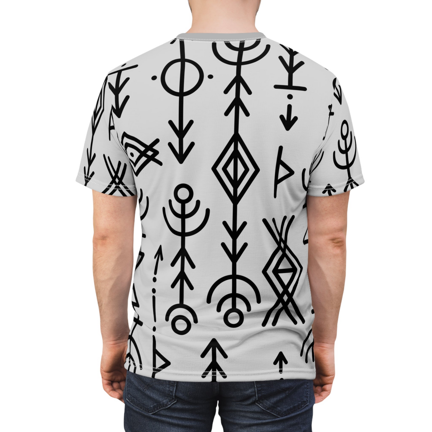 Artistic Unisex T-Shirt SYMBOLS 1 - Minimal By QueenNoble