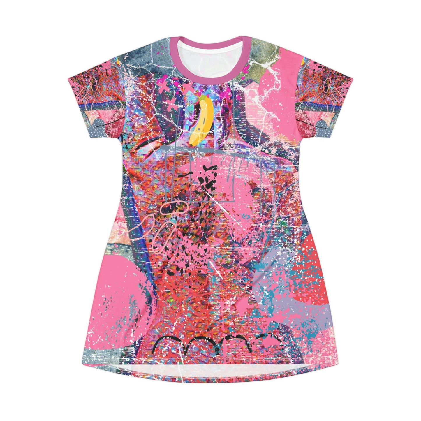 Designers T-Shirt Dress FUSCIA | Minimal By QueenNoble
