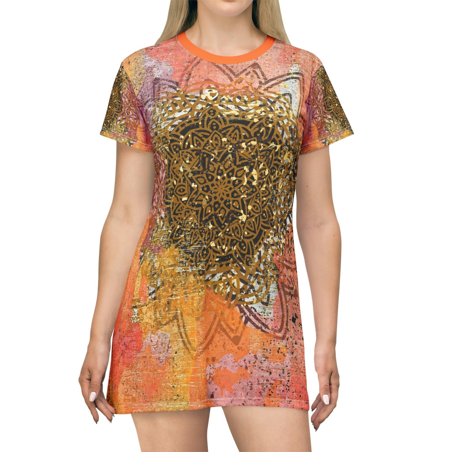 Designers T-Shirt Dress MANDALA | Minimal By QueenNoble