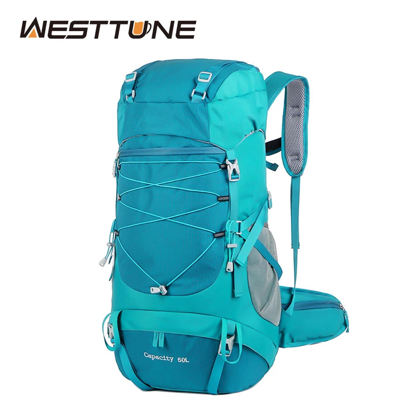 WESTTUNE 50L Multifunctional Hiking Backpack with Rain Cover